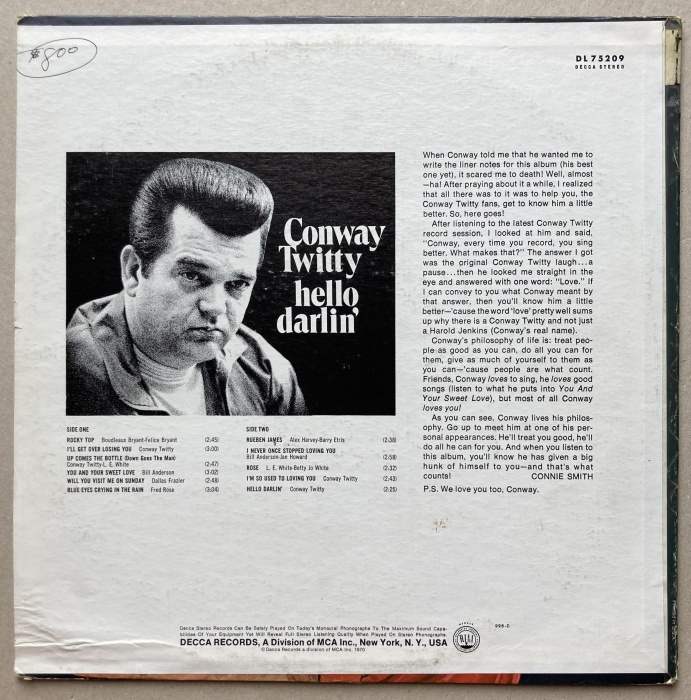 Conway Twitty - Hello Darlin' (LP)