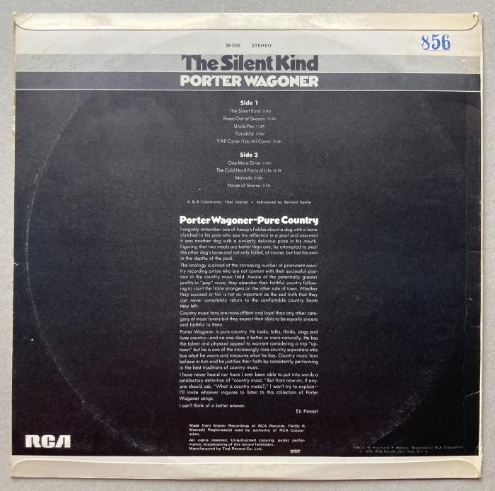 Porter Wagoner - The Silent Kind (LP)