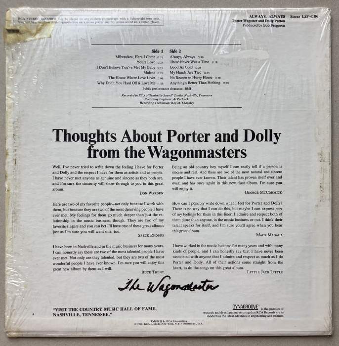 Porter Wagoner And Dolly Parton - Always, Always (LP)