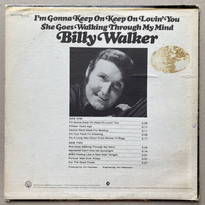 Billy Walker - I'm Gonna Keep On Lovin' You (LP)