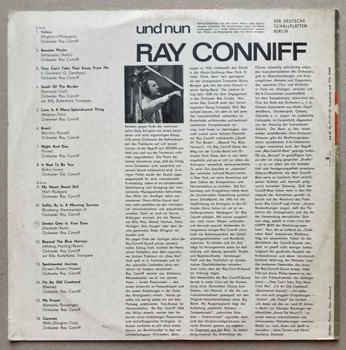 Ray Conniff - Und Nun: Ray Conniff (LP)