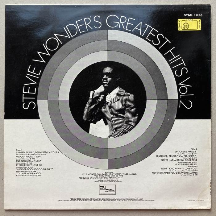 Stevie Wonder - Stevie Wonder's Greatest Hits Vol. 2 (LP)