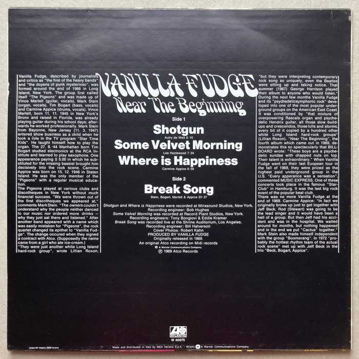 Vanilla Fudge - Near The Beginning (Soundtrack) (LP)