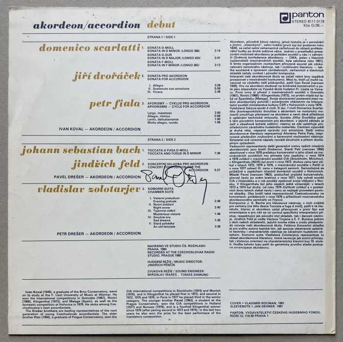 Ivan Koval, Pavel Drešer, Petr Drešer - Debut akordeon/accordion (LP)