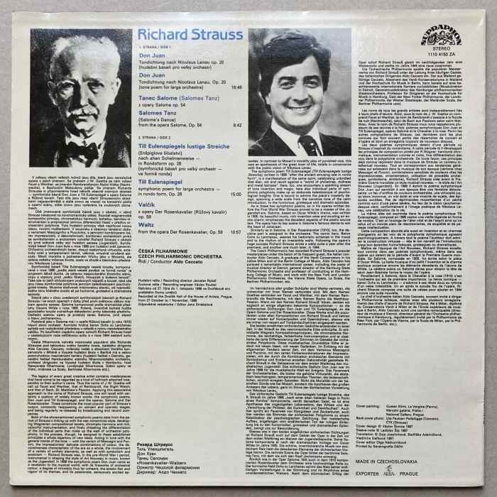 Richard Strauss, Czech Philharmonic Orchestra, Aldo Ceccato - Till Eulenspiegel / Don Juan / Salomes Tanz / Rosenkavalier-Walzer (LP)