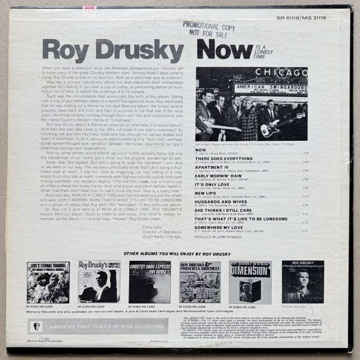 Roy Drusky - Now Is A Lonely Time (LP)