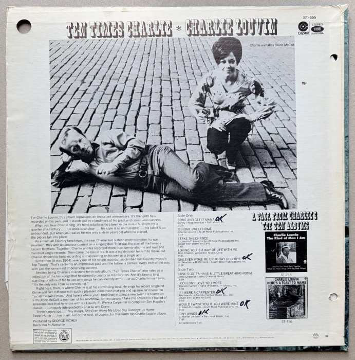 Charlie Louvin - Ten Times Charlie (LP)