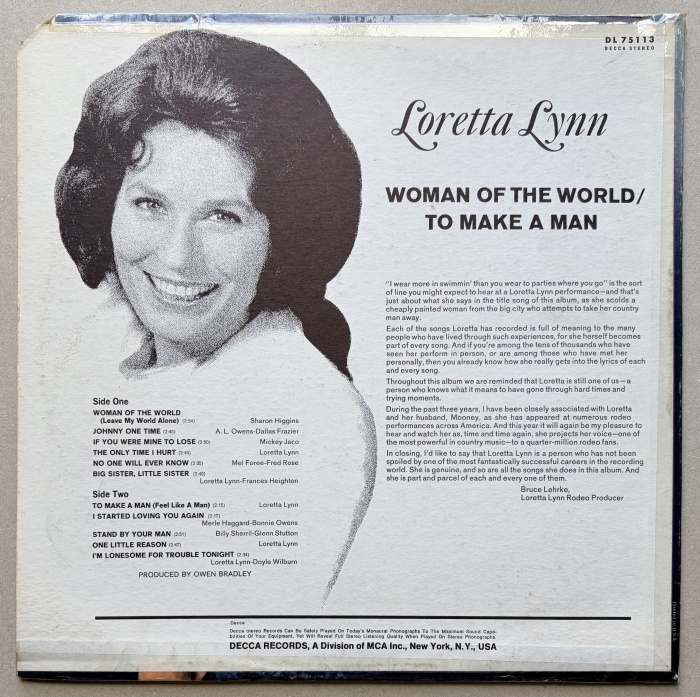Loretta Lynn - Woman Of The World / To Make A Man (LP)