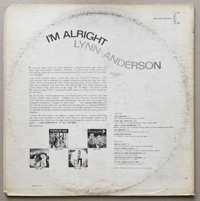 Lynn Anderson - I'm Alright (LP)