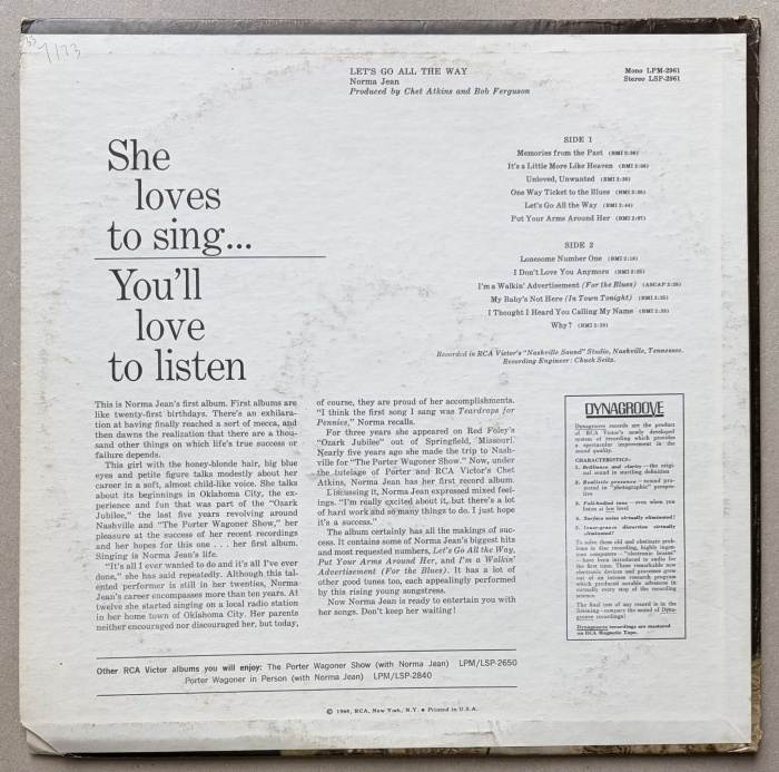 Norma Jean - Let's Go All The Way (LP)