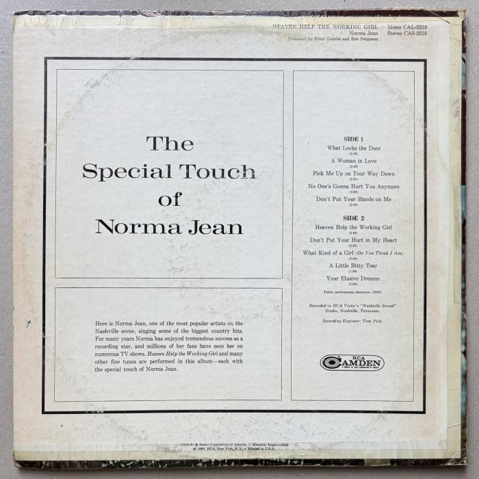 Norma Jean - Heaven Help The Working Girl (LP)