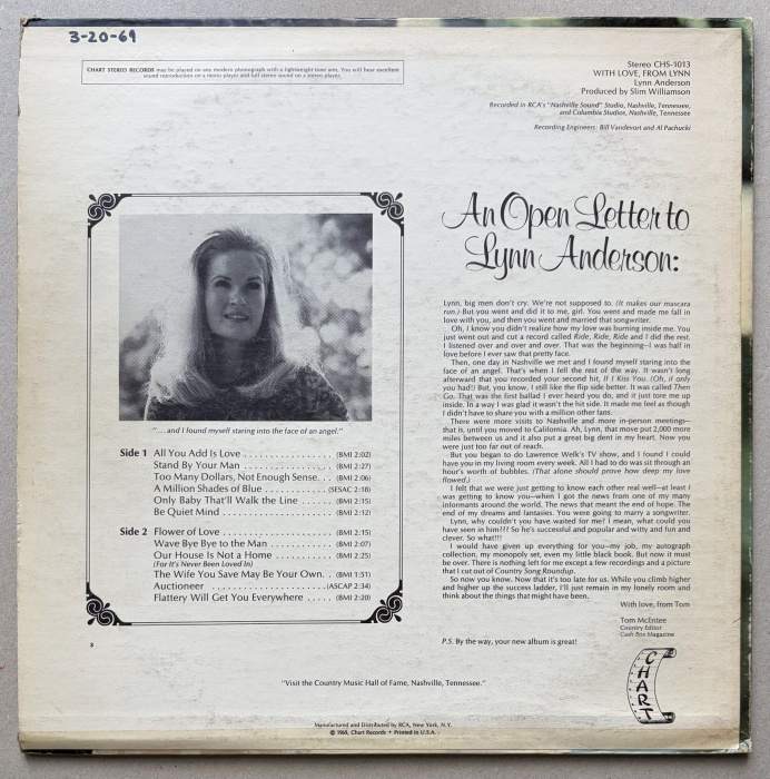 Lynn Anderson - With Love, From Lynn (LP)