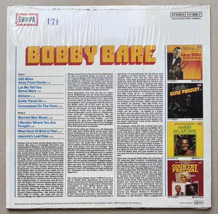Bobby Bare - Country Superstars 3 (LP)