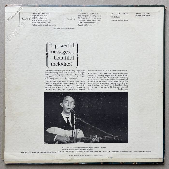 Carl Belew - Hello Out There (LP)