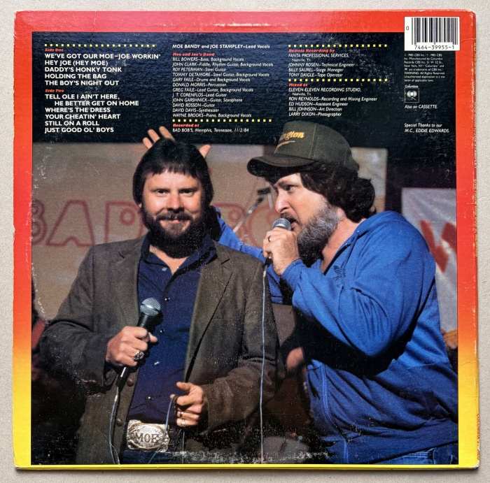 Moe Bandy And Joe Stampley - Live From Bad Bob's, Memphis (LP)