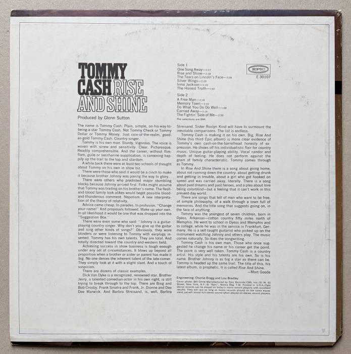 Tommy Cash - Rise And Shine (LP)