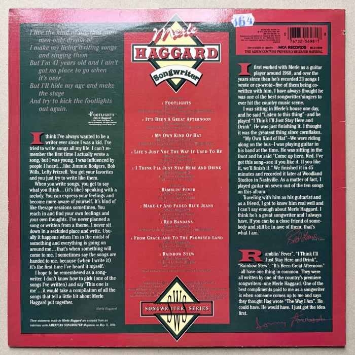 Merle Haggard - Songwriter (LP)