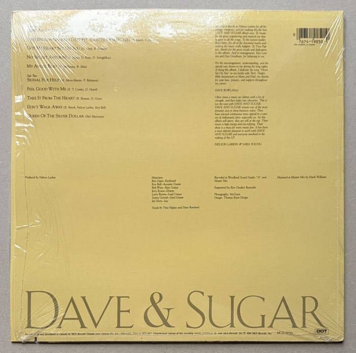Dave And Sugar - Dave & Sugar (LP)