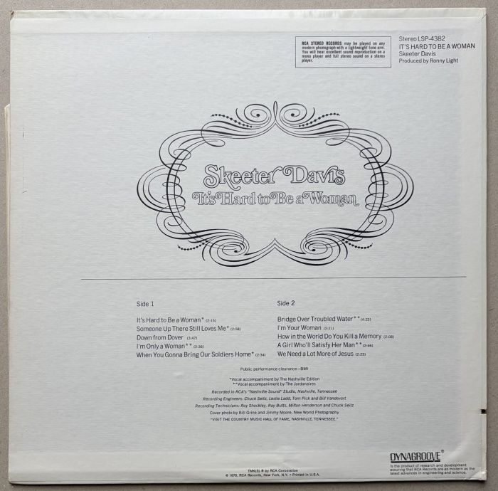 Skeeter Davis - It's Hard to Be a Woman (LP)