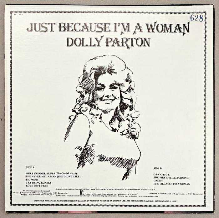 Dolly Parton - Just Because I'm A Woman (LP)