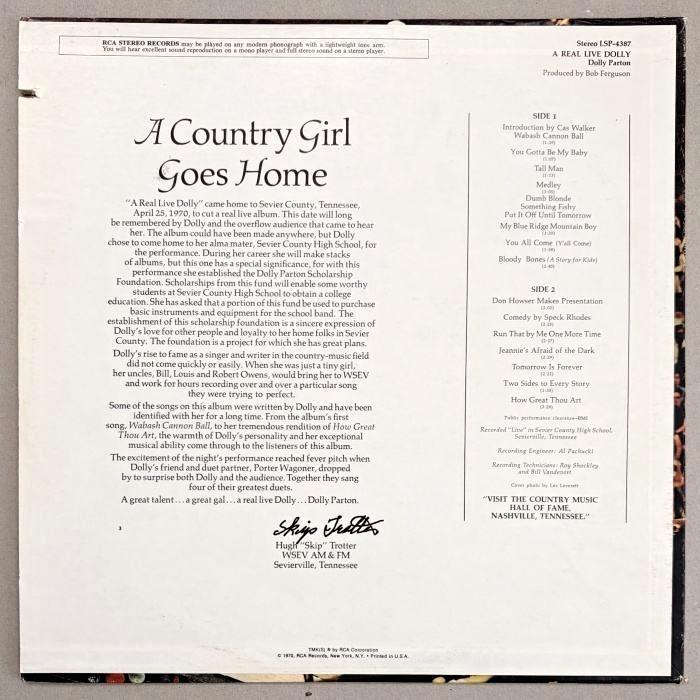 Dolly Parton - A Real Live Dolly (LP)