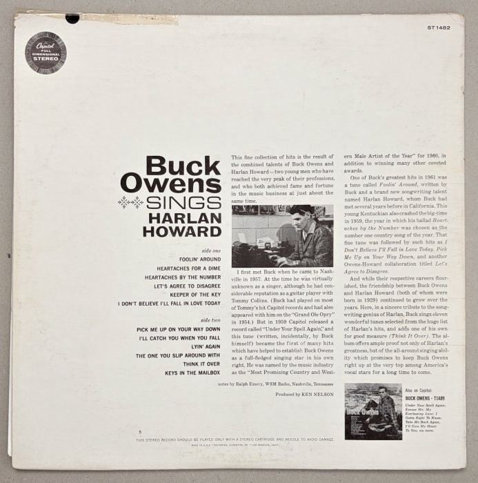 Buck Owens - Buck Owens Sings Harlan Howard (LP)