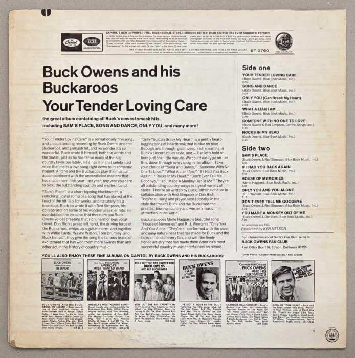 Buck Owens And His Buckaroos - Your Tender Loving Care (LP)