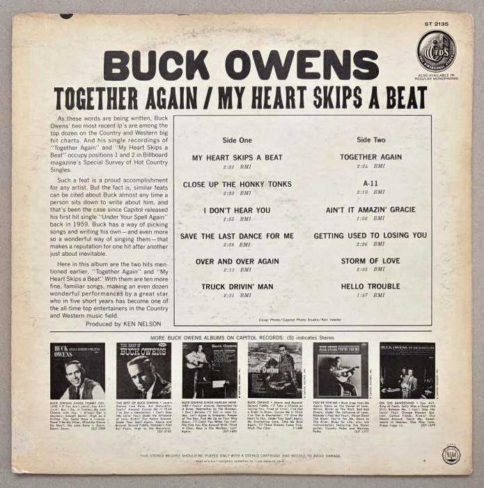 Buck Owens And His Buckaroos - Together Again / My Heart Skips A Beat (LP)