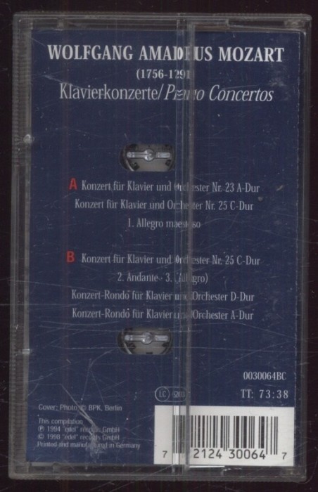 W. A. Mozart - Klavierkonzerte Nr. 23 & 25 und Konzert-Rondos / Piano Concertos (MC)