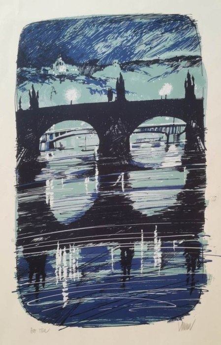 Josef Vrana (*1939) - Praha - litografie