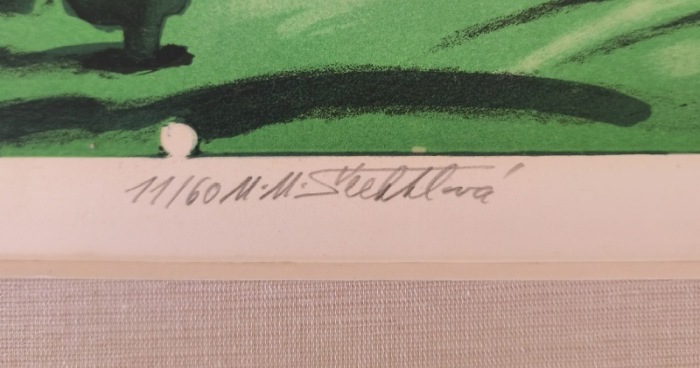Marie Michaela Šechtlová - Abstraktní krajina (litografie)