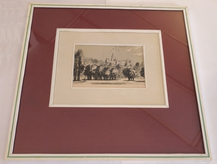 Cyril Bouda (1901 - 1984) - Hluboká nad Vltavou - litografie