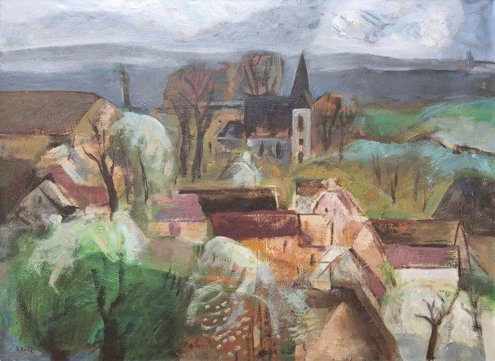 Václav Kříž - Staré Petrovice (olej na plátně)