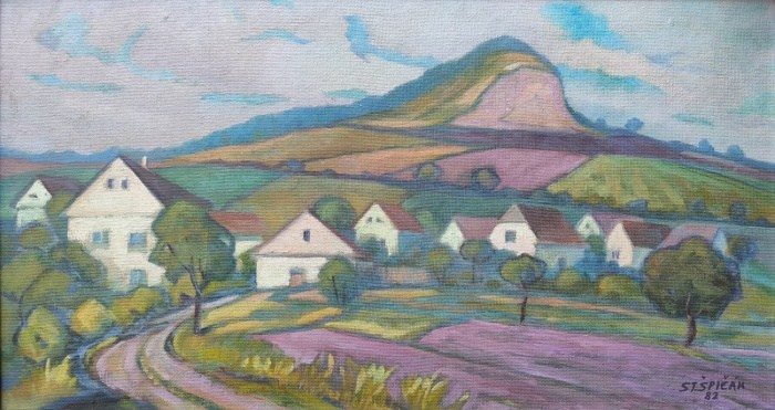 Stanislav Špičák (*1943) - Pod Vršetínem (olej na sololaku)