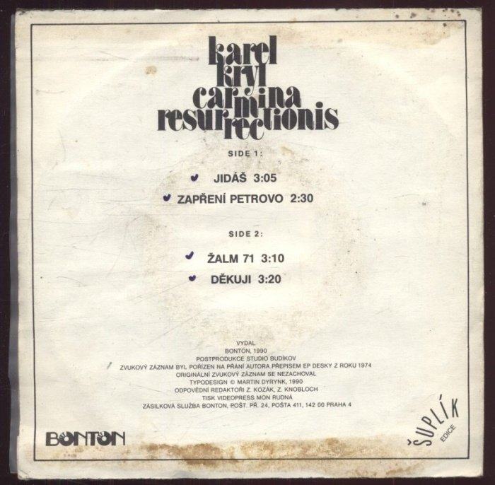 Karel Kryl - Carmina Resurections (SP)
