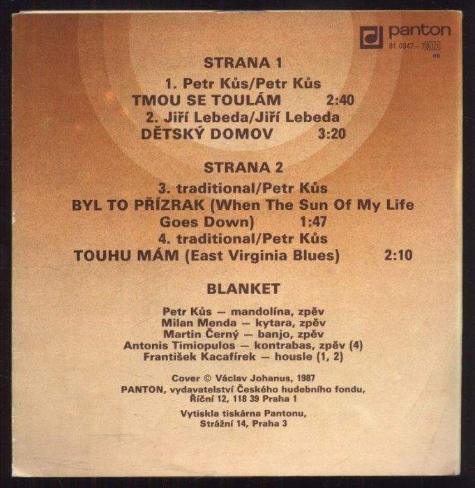 Blanket - Tmou se toulám; Dětský domov / Byl to přízrak; Touhu mám (SP)