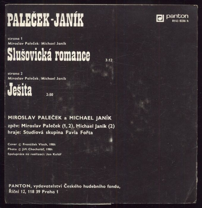Paleček - Janík - Slušovická romance / Ješita (SP)