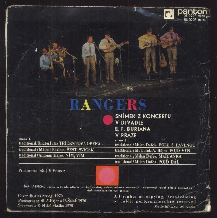 Rangers - Snímek z koncertu v divadle E. F. Buriana (mini LP)