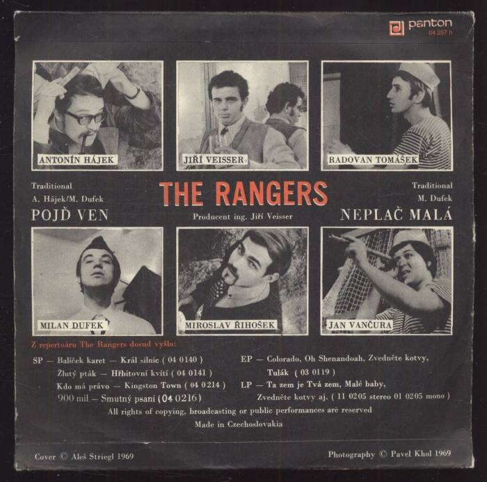 The Rangers - Pojď ven / Neplač malá (SP)