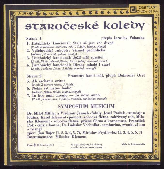 Symposium Musicum - Staročeské koledy (SP)