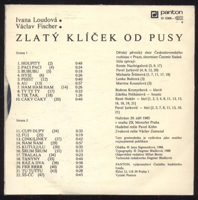 Ivana Loudová, Václav Fischer - Zlatý klíček od pusy (EP)