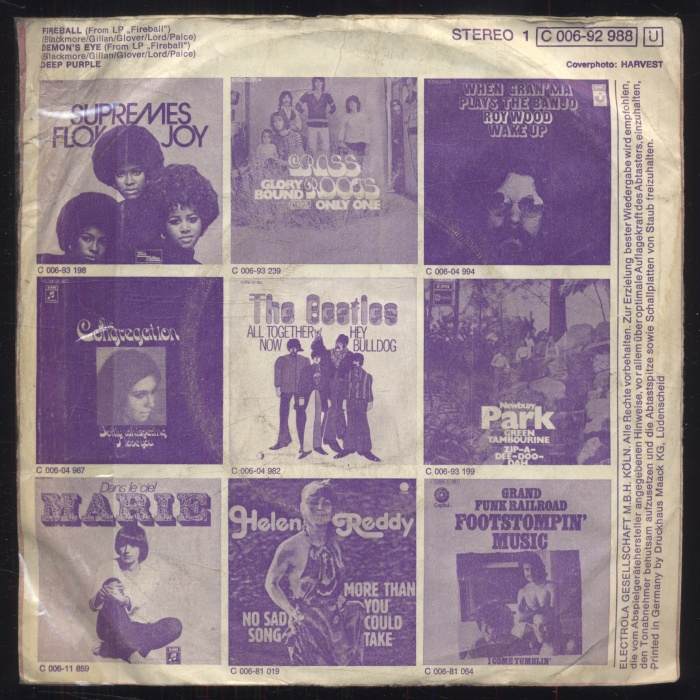 Deep Purple - Fireball / Demon's Eye (SP)