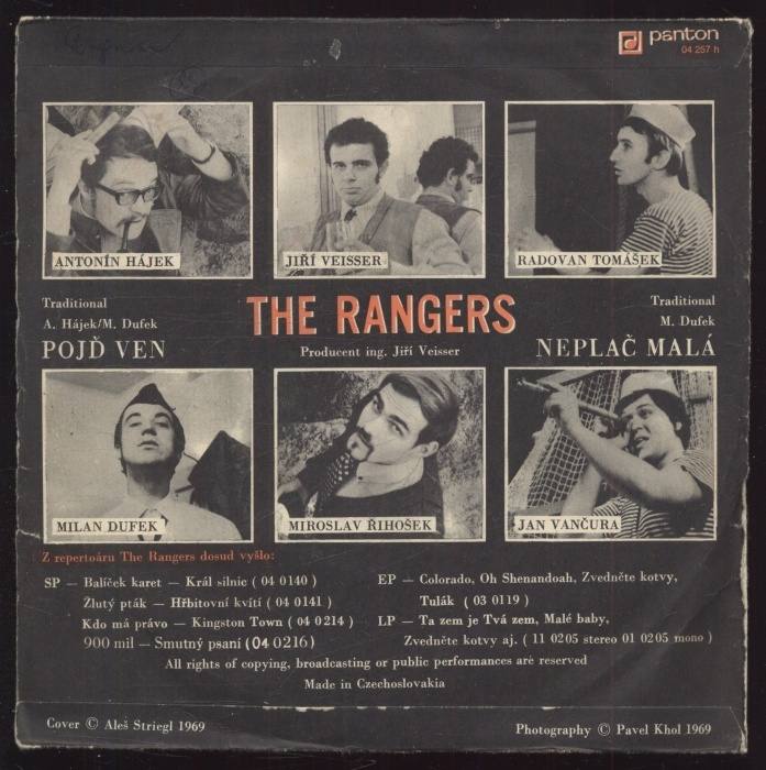 The Rangers - Pojď ven / Neplač malá (SP)
