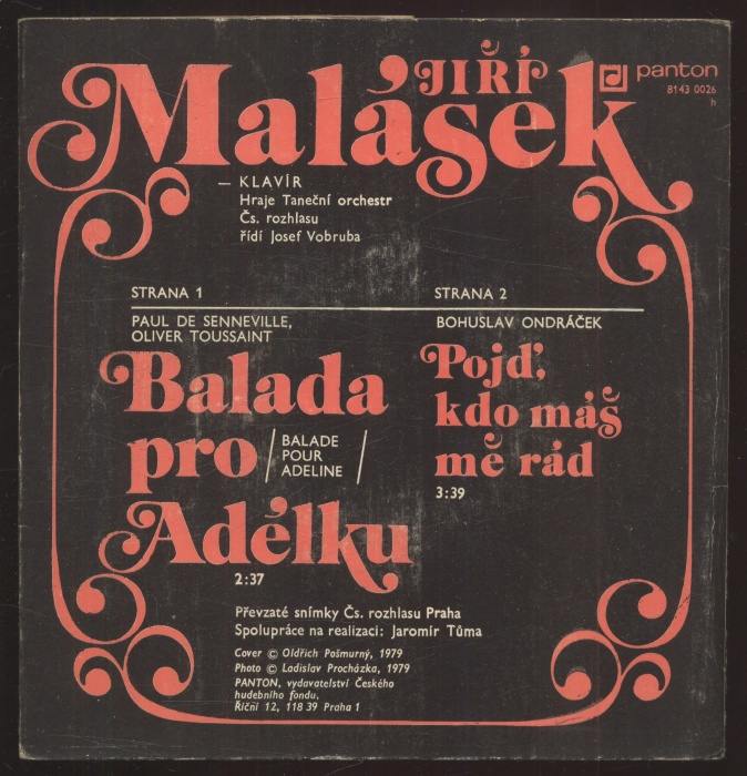 Jiří Malášek - Balada pro Adélku / Pojď, kdo máš mě rád (SP)