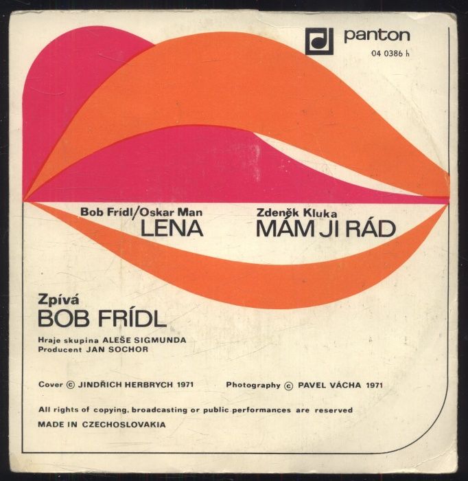 Bob Frídl - Lena / Mám ji rád (SP)