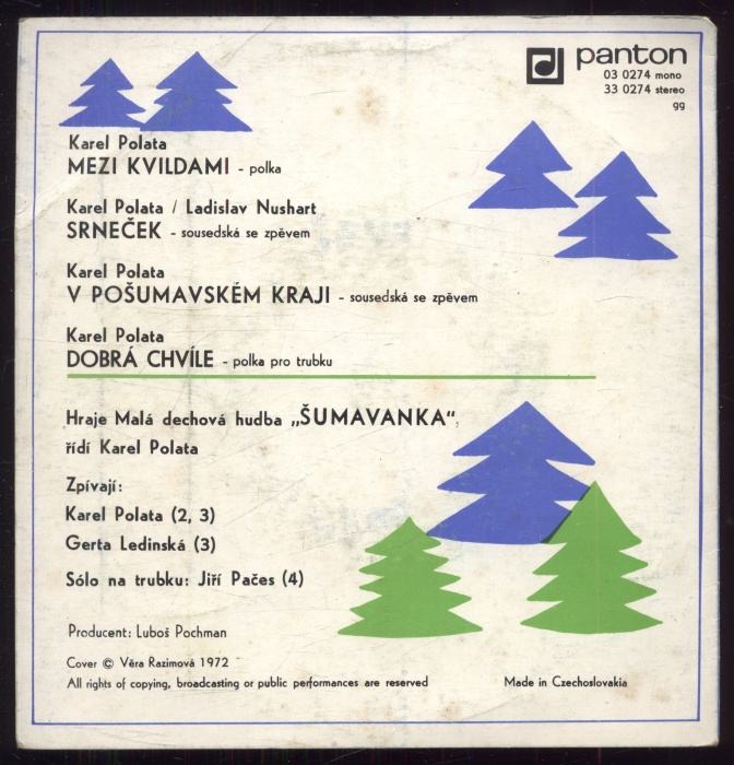 Karel Polata, Malá dechová hudba Šumavanka - Mezi Kvildami; Srneček / V pošumavském kraji; Dobrá chvíle (EP)