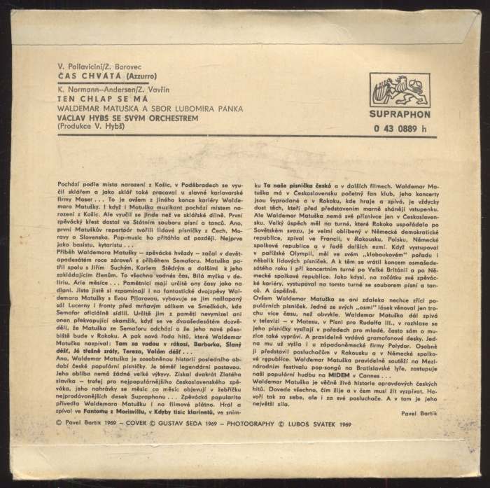 Waldemar Matuška - Čas chvátá (Azzurro) / Ten chlap se má (SP)