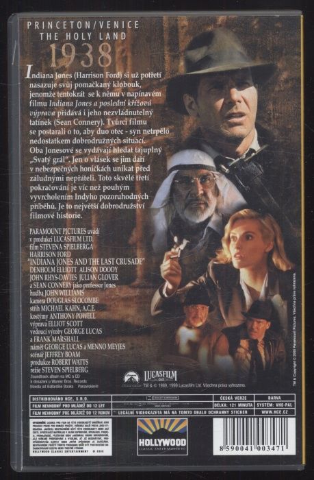Indiana Jones a Poslední křížová výprava (VHS)