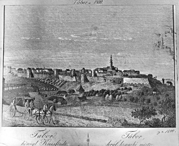 kolem 1830 - Tabor königl. Kreisstadt / Tábor královské kragské město